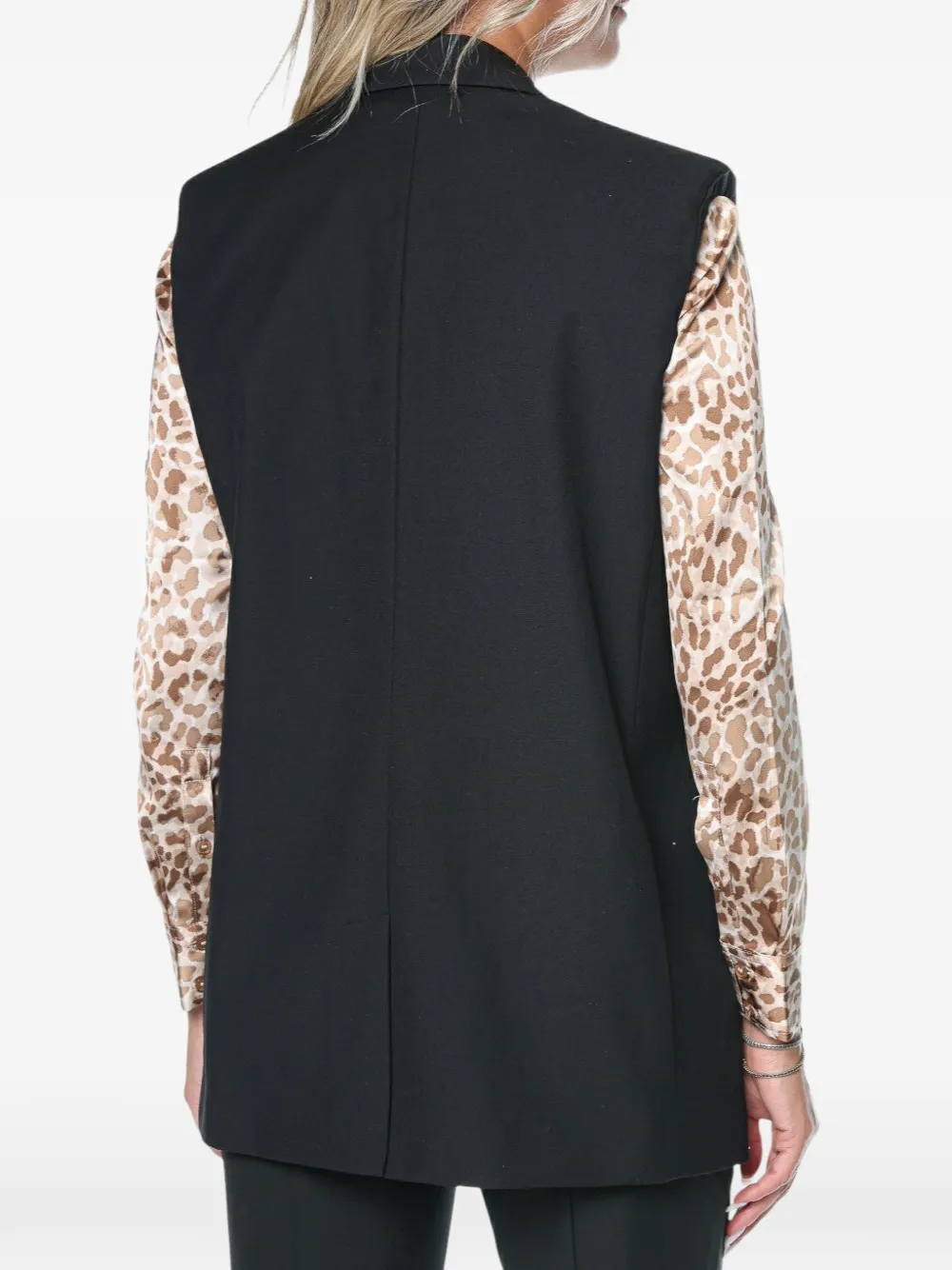 Armani Exchange single-breasted waistcoat Zwart