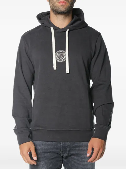 Armani Exchange logo-patch drawstring hoodie