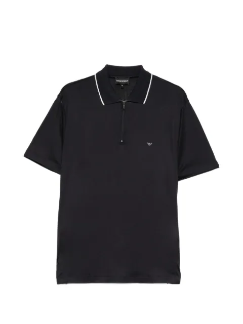 Emporio Armani 로고 패치 폴로 셔츠