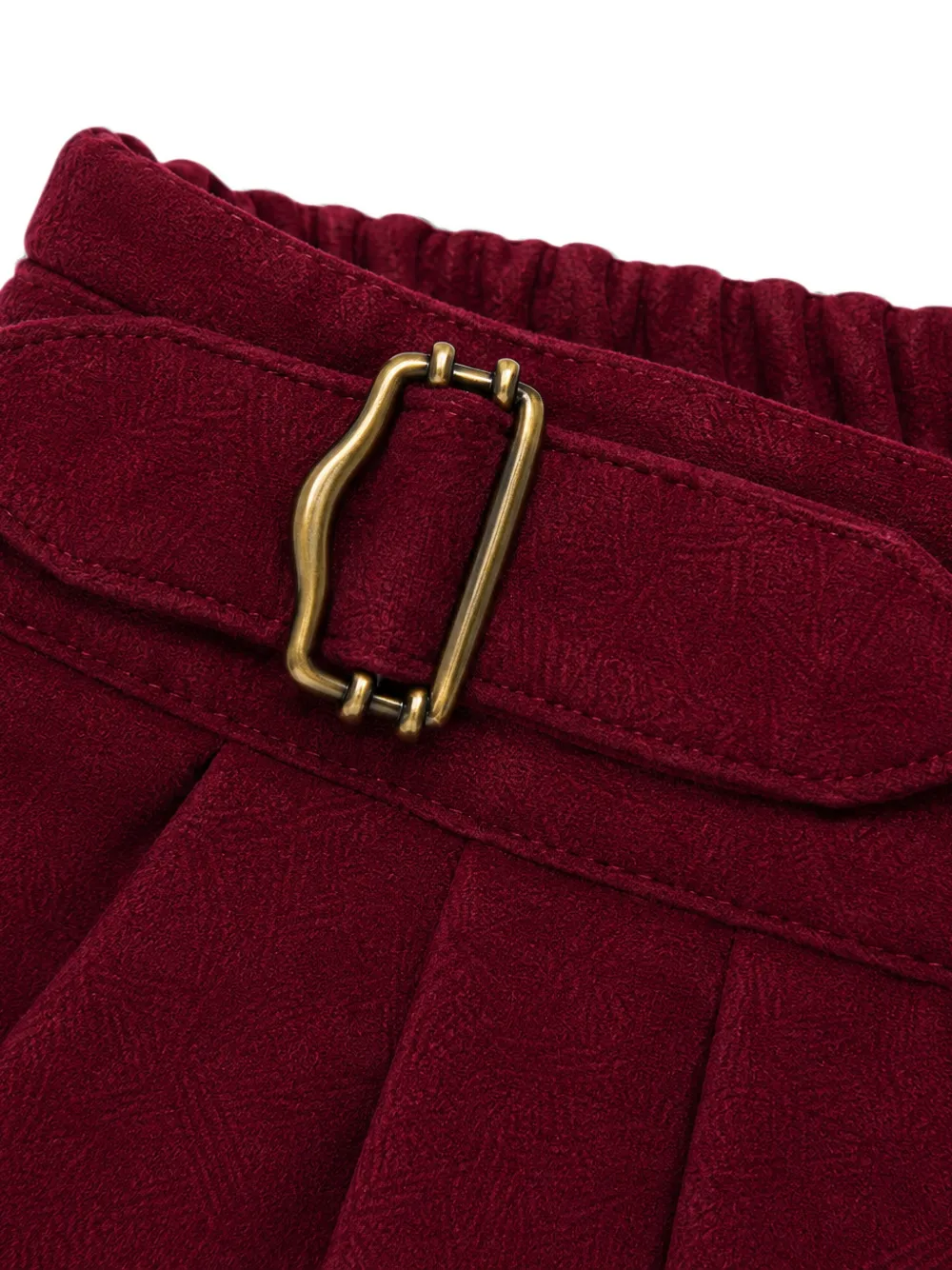 Miss Grant Kids Geplooide shorts met gesptaille Rood
