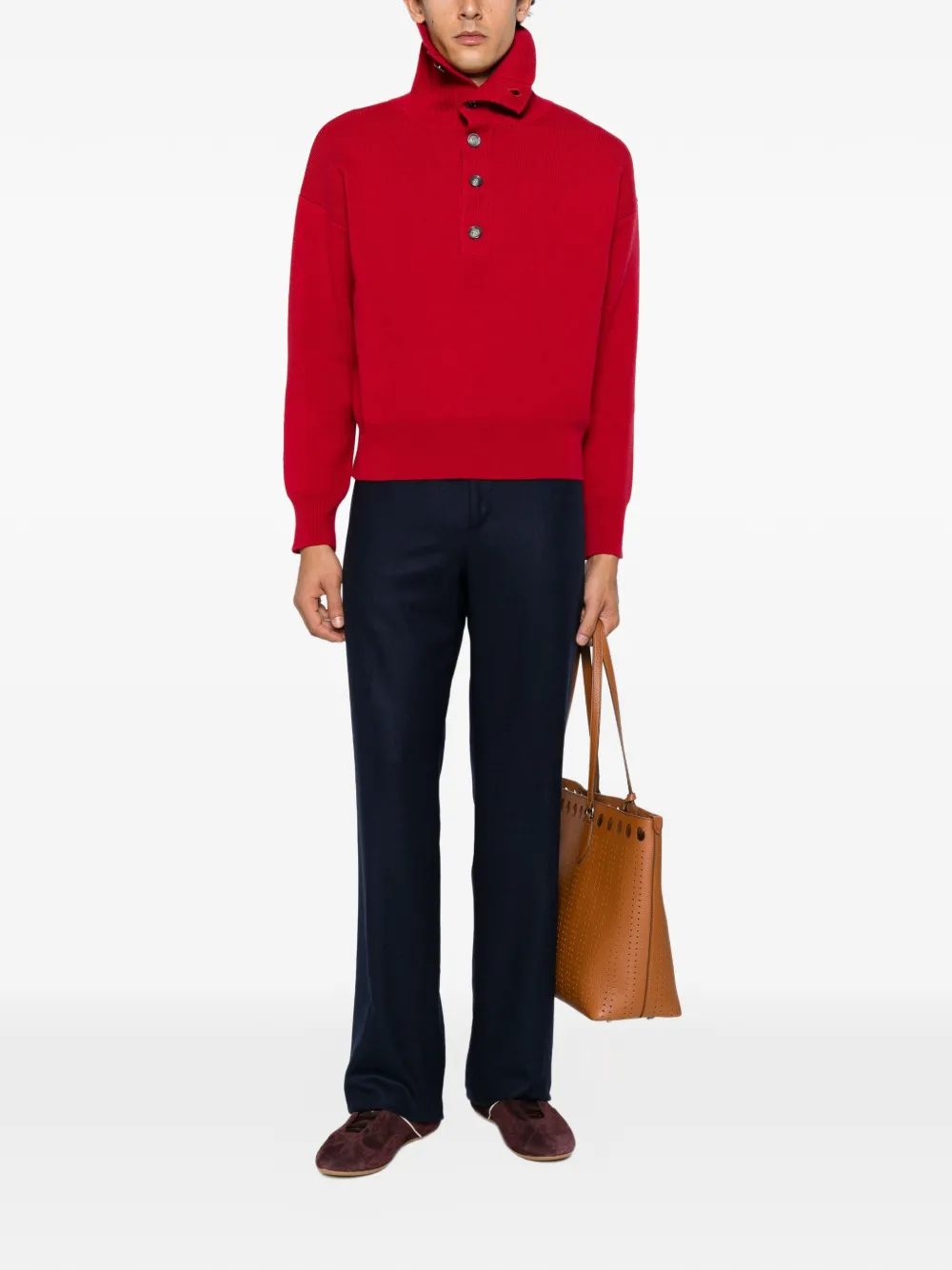 ETRO straight-leg tailored trousers Blauw