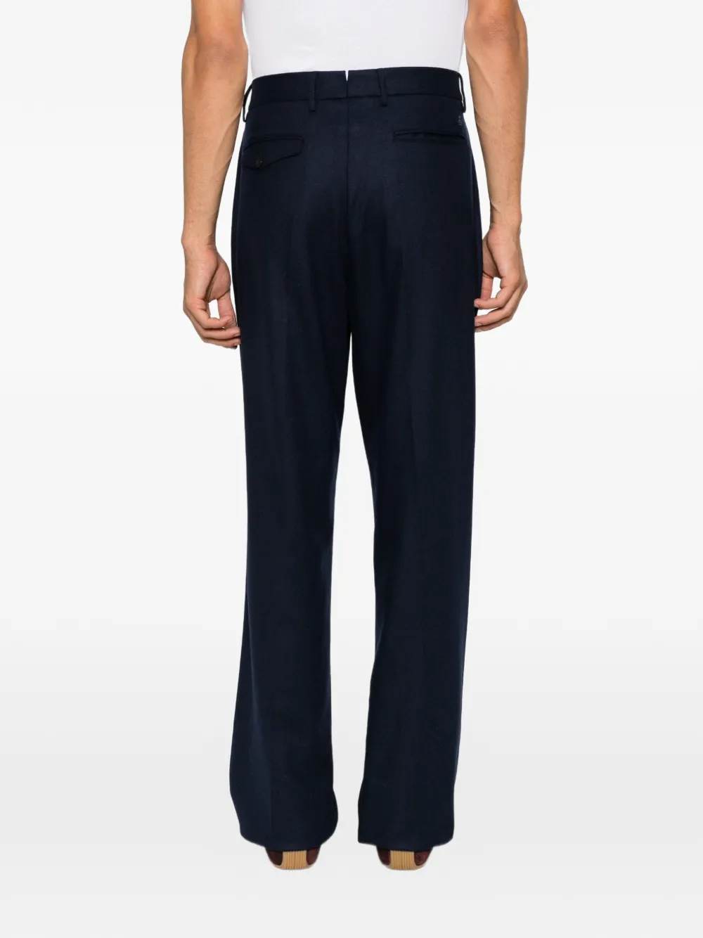 ETRO straight-leg tailored trousers Blauw