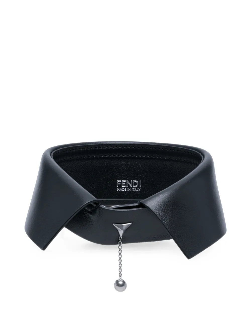 FENDI 5 Sisters leather collar necklace - Schwarz