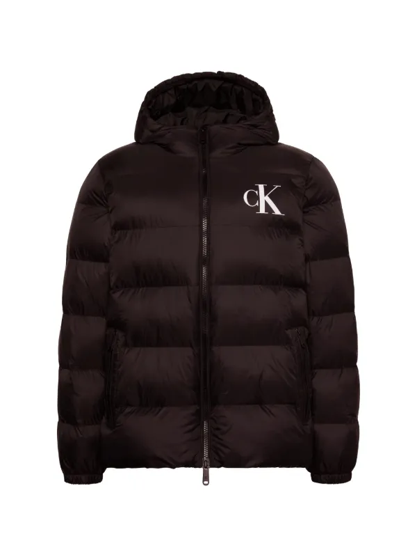 Calvin Klein Logo-print Puffer Jacket in Black