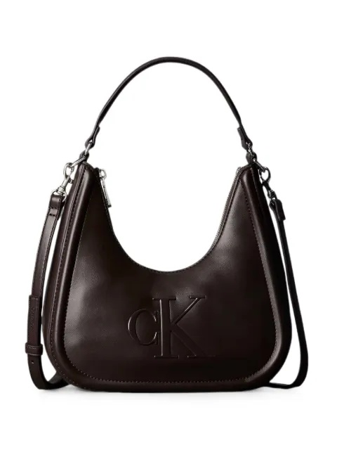 Calvin Klein Crescent logo-embossed shoulder bag