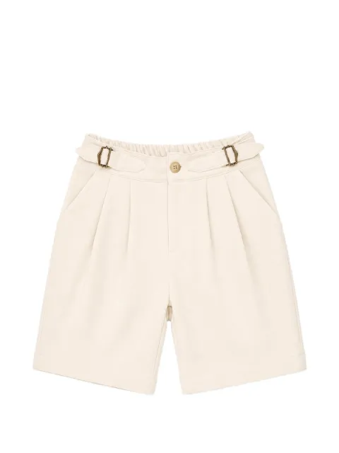 Miss Grant Kids pleated side-buckled shorts