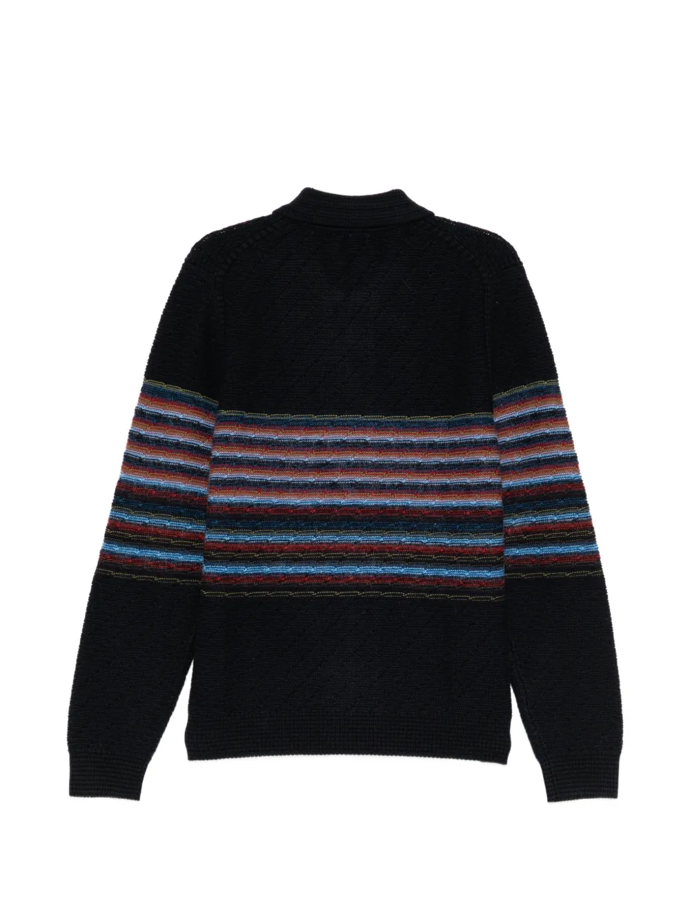 PS Paul Smith graphic-print zip-up cardigan Blauw