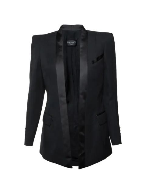 Balmain Pre-Owned satin-trim open-front blazer