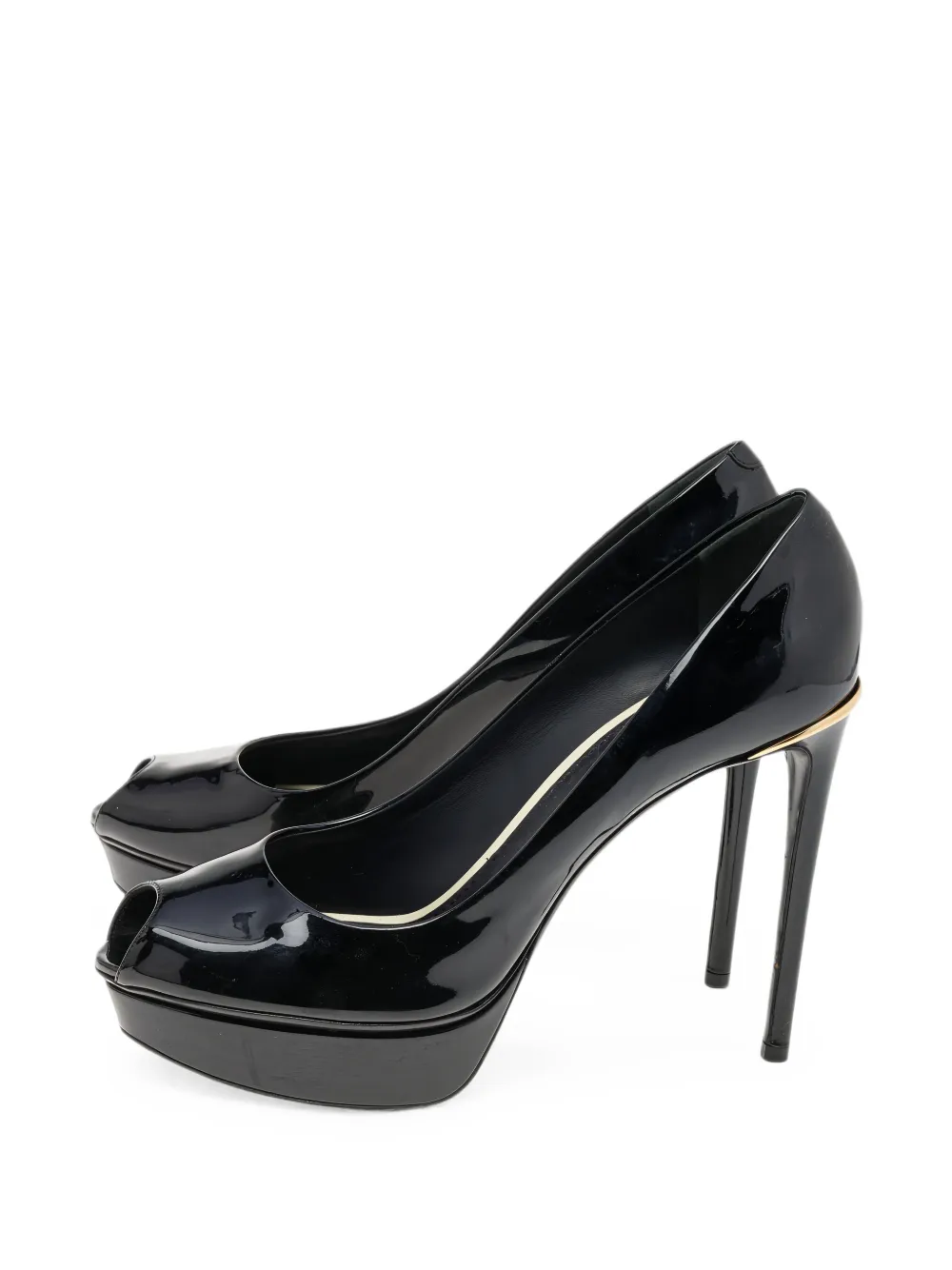 Louis Vuitton Pre-Owned peep-toe platform pumps - Schwarz