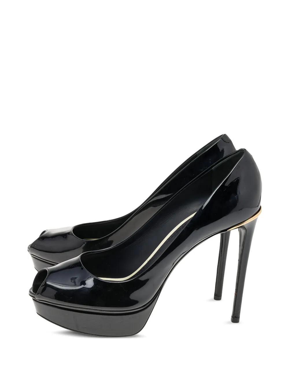 Louis Vuitton Pre-Owned peep-toe platform pumps - Schwarz