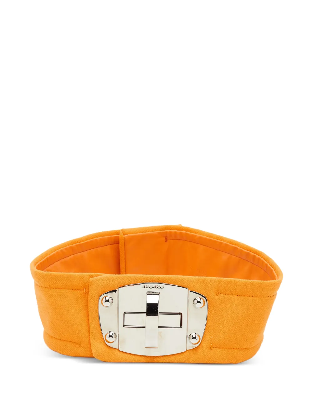 Miu Miu Pre-Owned turn-lock wide belt - Arancione