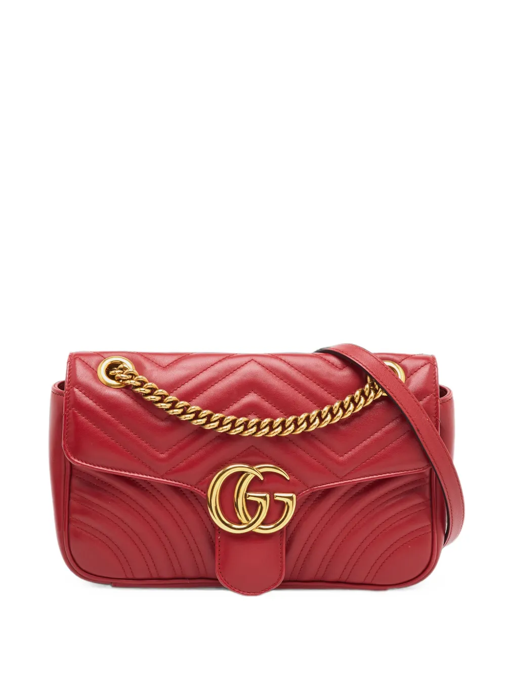 Gucci Pre-Owned small GG Marmont matelassé cross body bag - Rot