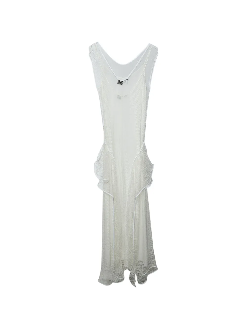 Loewe Pre-Owned x Paula's Ibiza satin-fishnet maxi dress - Weiß
