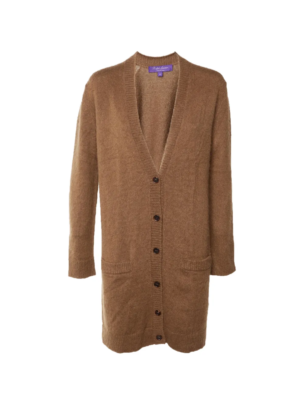 Ralph Lauren Vintage button-up long cardi-coat - Braun
