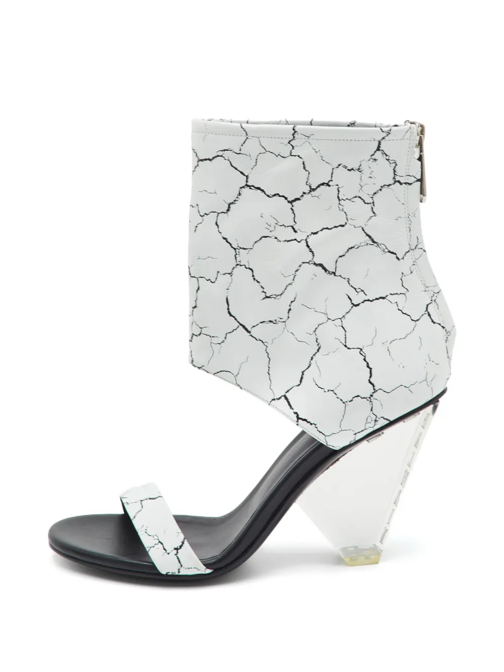 Balmain Pre-Owned sandales Carrara à imprimé marbré - Blanc Balmain Pre-Owned sandales Carrara à imprimé marbré - Blanc