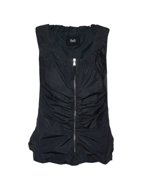 D&G PreOwned ruched zip-up top