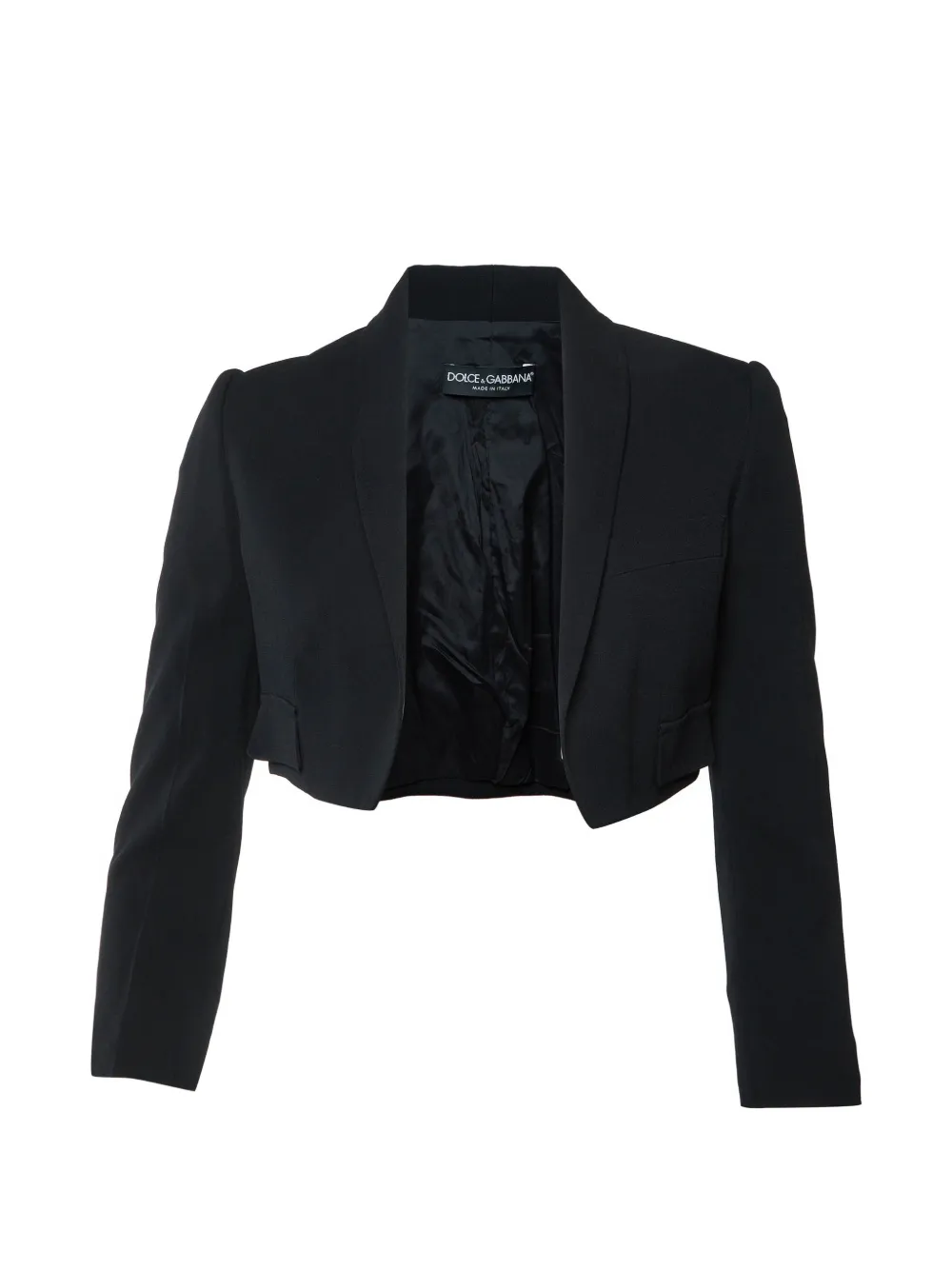 Dolce & Gabbana Pre-Owned veste crop à design ouvert - Noir Dolce & Gabbana Pre-Owned veste crop à design ouvert - Noir