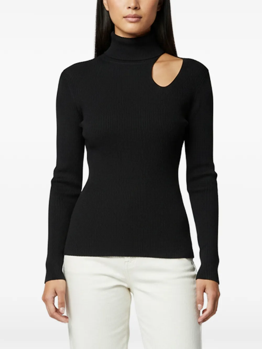 Fendi Pre-Owned rib-knit cut-out top - Nero