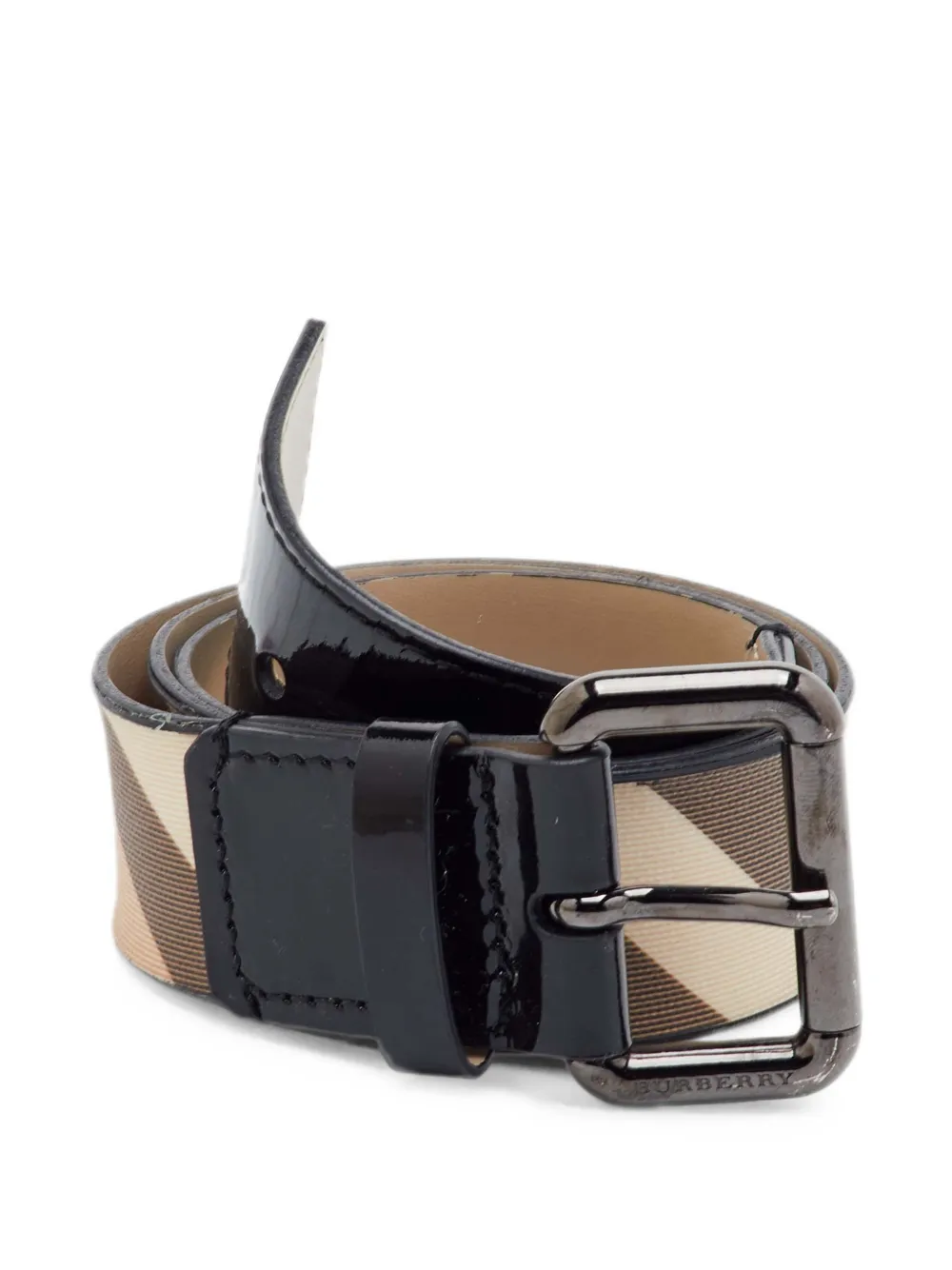 Burberry Pre-Owned Nova Check buckle belt - Nude