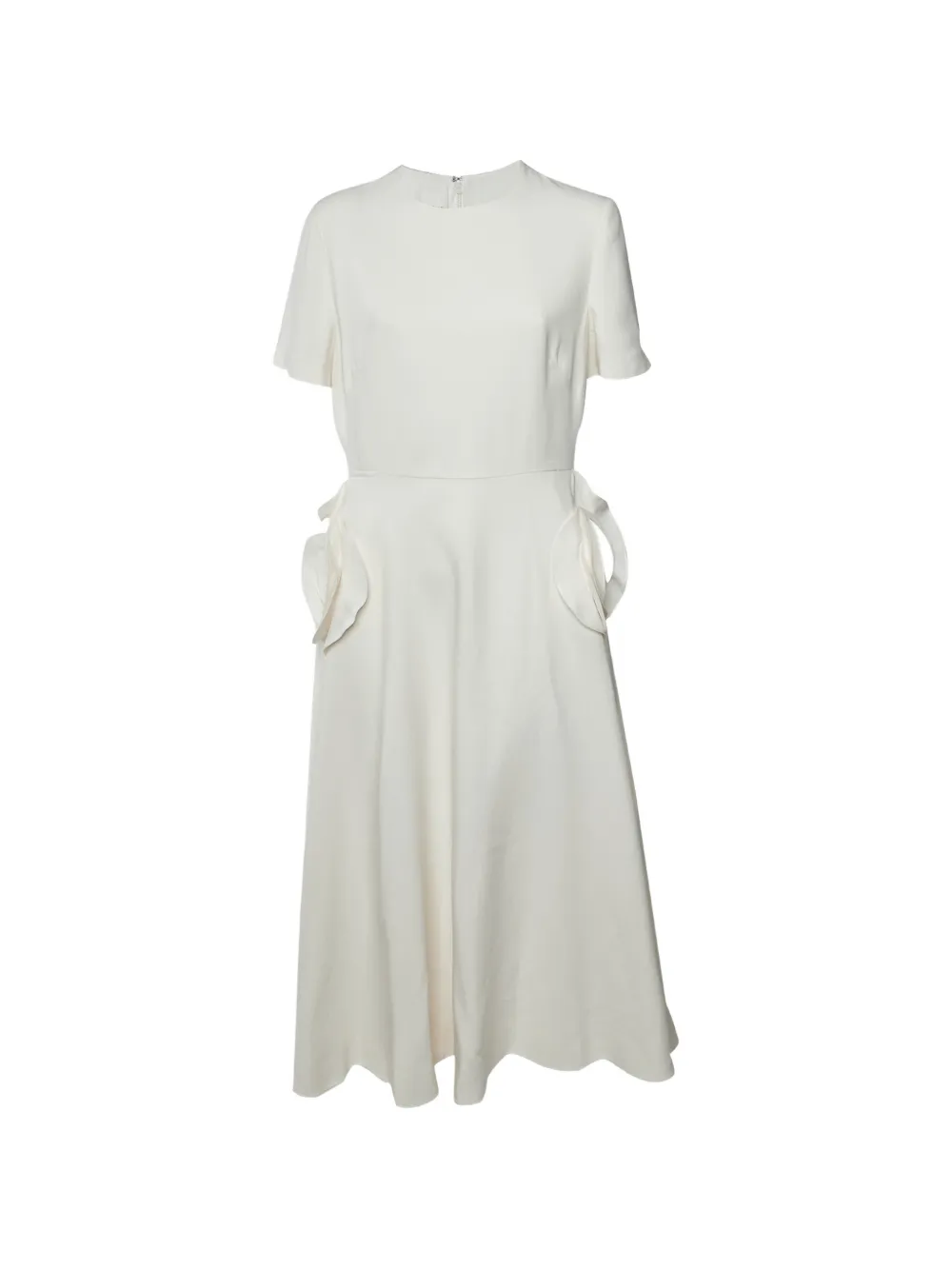 Valentino Garavani Pre-Owned rose-appliqué midi dress - Toni neutri