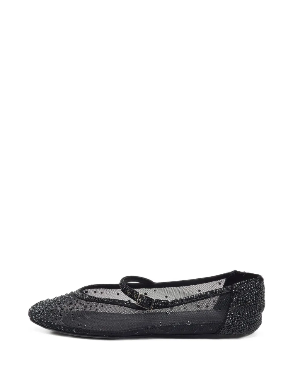 Le Silla Ballerine Mary Jane con cristalli - Nero