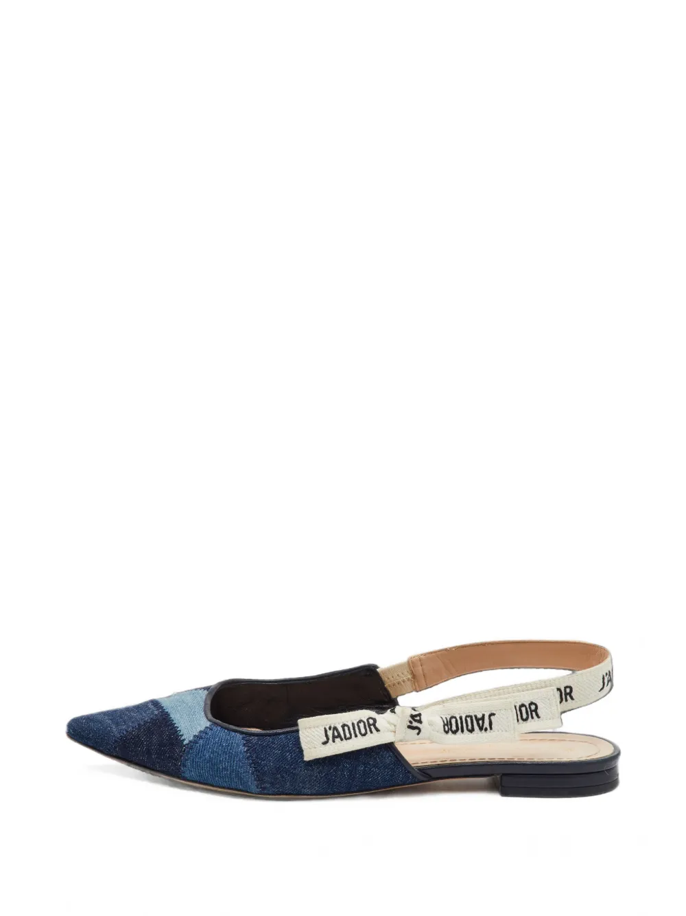 Christian Dior Pre-Owned J'Adior patchwork slingback flat pumps - Blau