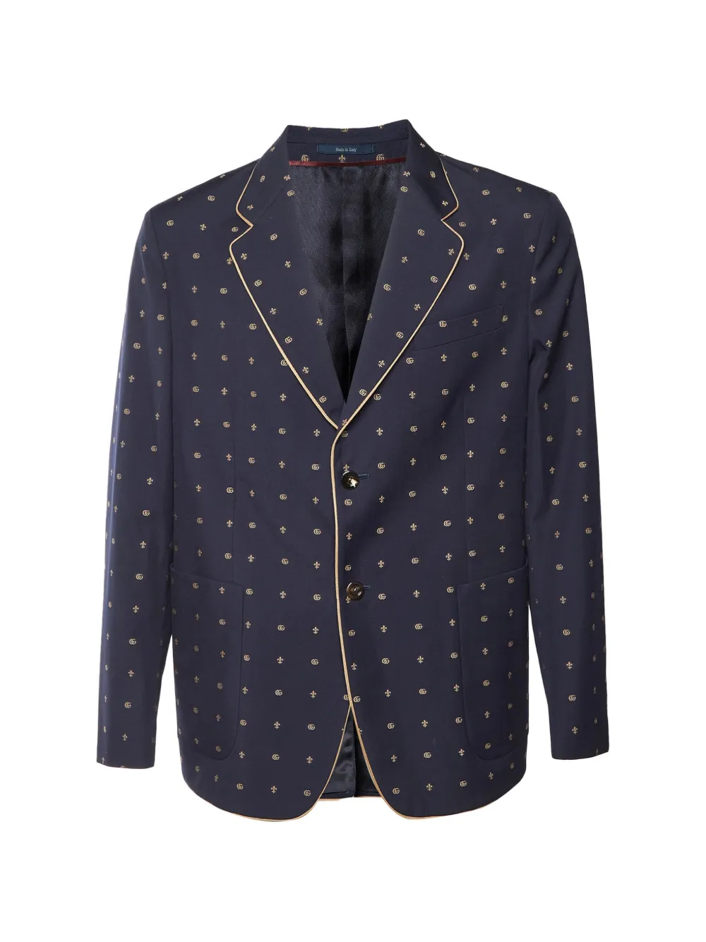 Gucci Pre-Owned Double G jacquard blazer - Blu