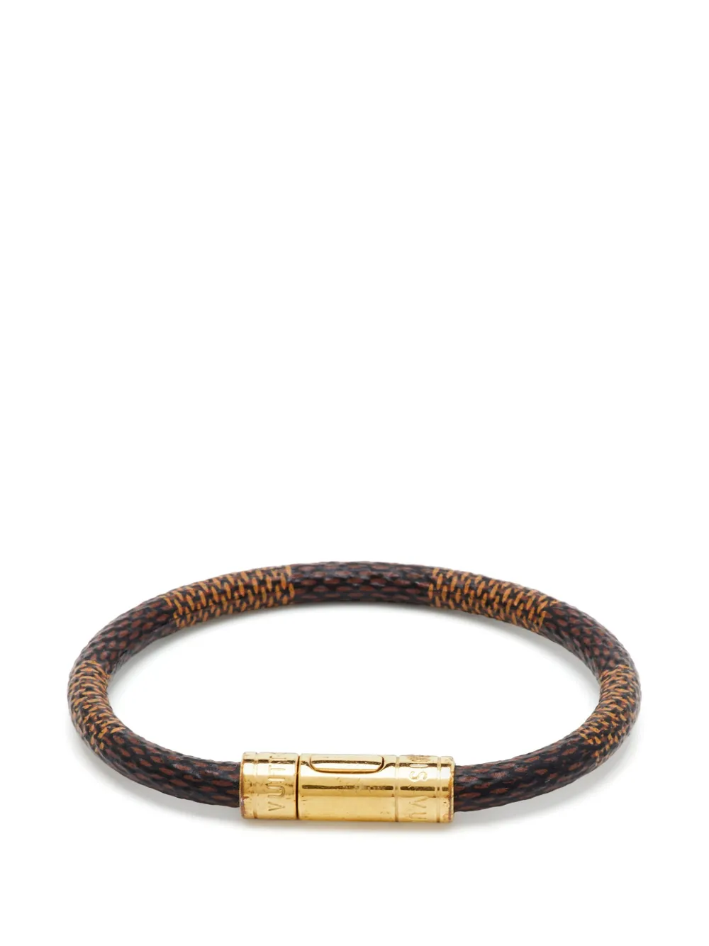Louis Vuitton Pre-Owned bracelet Keep It en toile à motif Damier - Marron