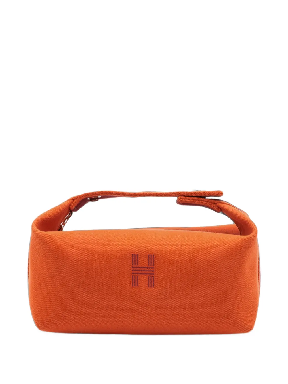 Hermès Pre-Owned Bride-a-Brac logo-embroidered clutch bag - Arancione