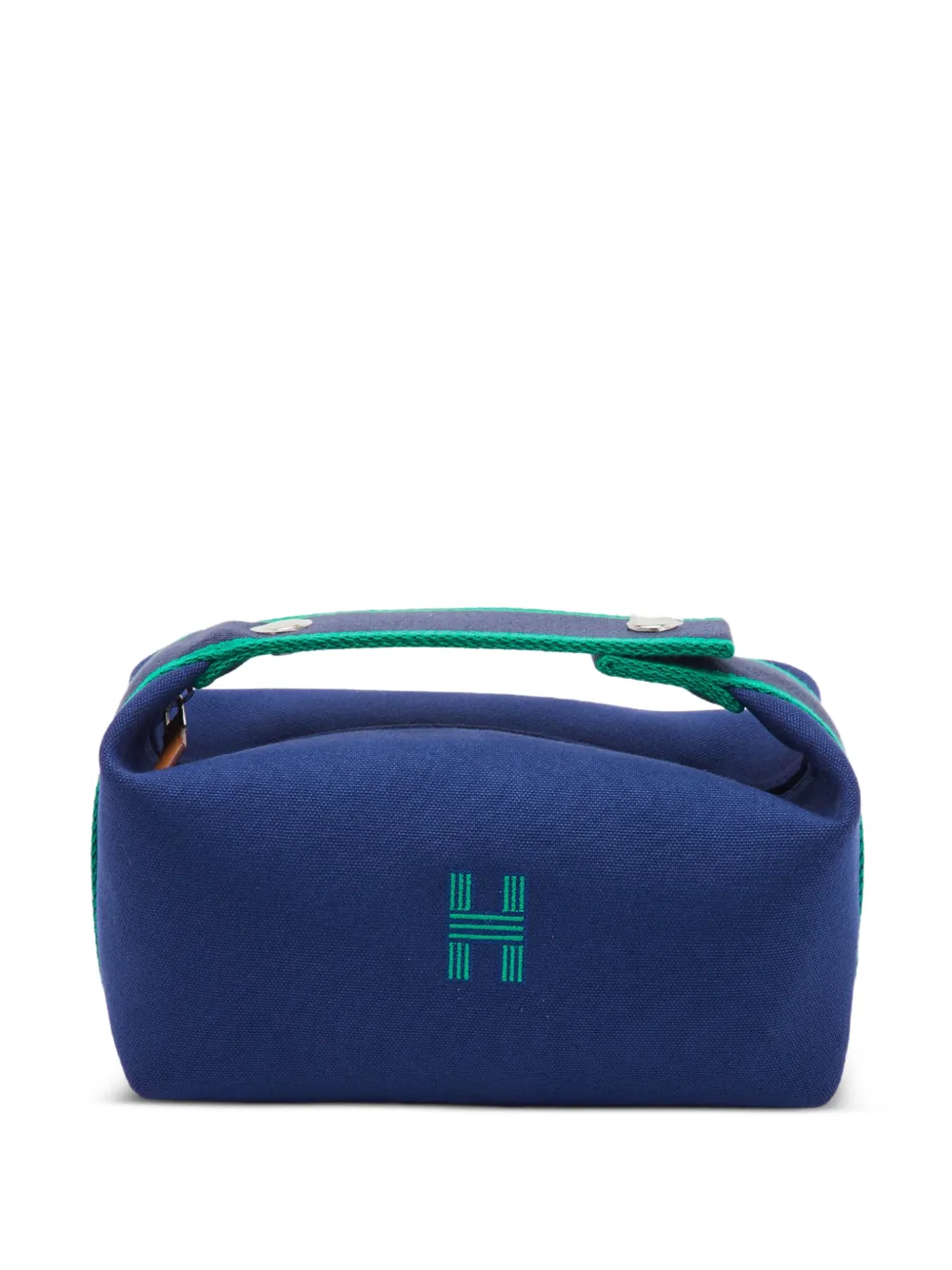 Hermès Pre-Owned Bride-a-Brac Toile H logo-embroidered clutch bag - Blu