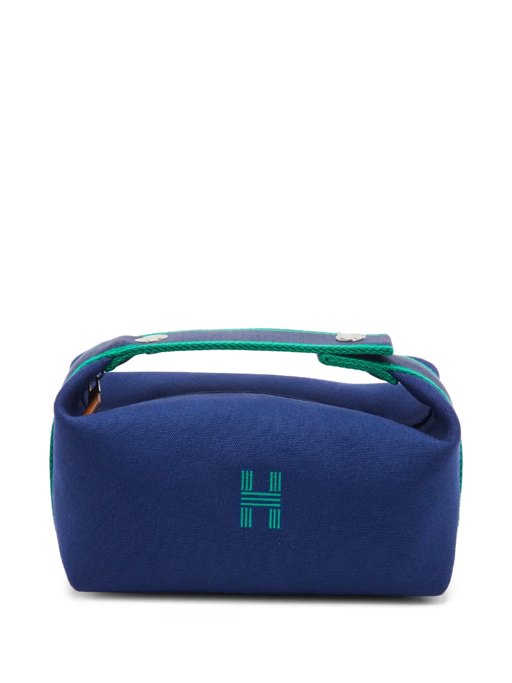Hermès Pre-Owned Bride-a-Brac Toile H logo-embroidered clutch bag - Blue