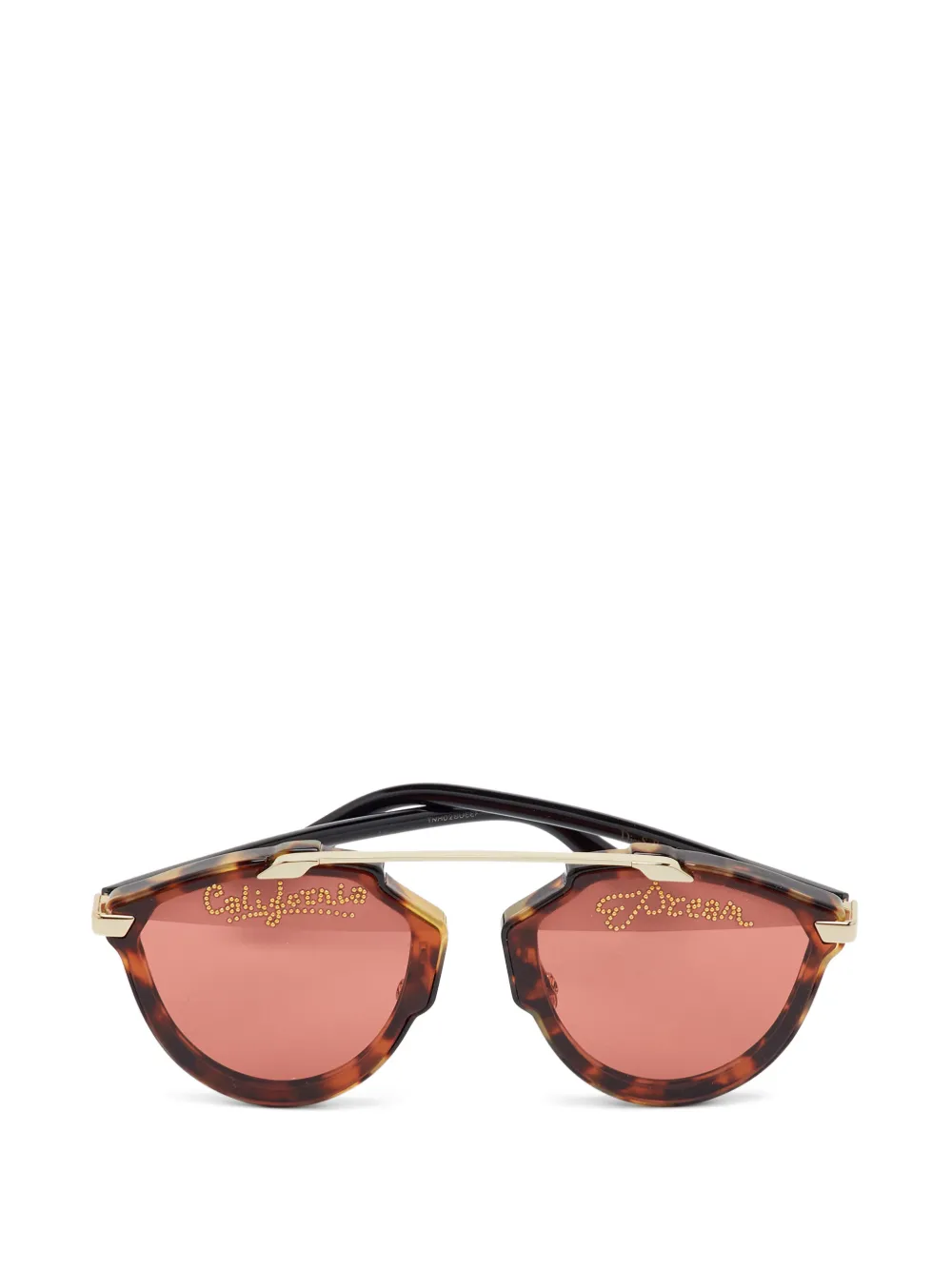 Christian Dior Pre-Owned SoReal California Edition pilot-frame sunglasses - Braun