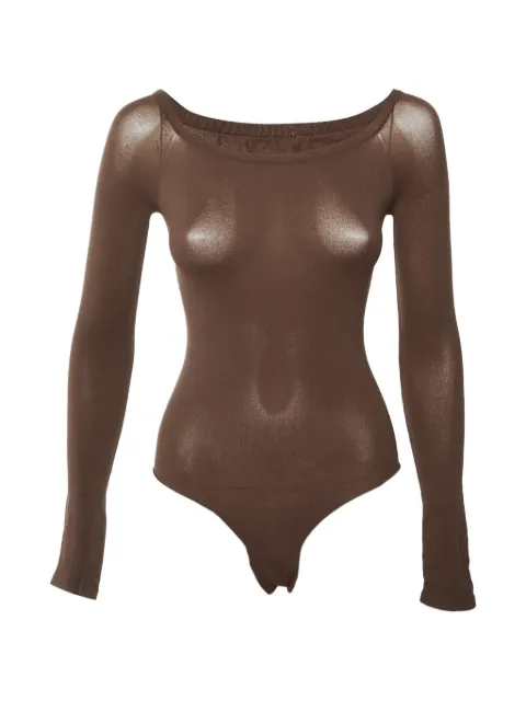 Alaïa Pre-Owned Second-Skin off-shoulder bodysuit