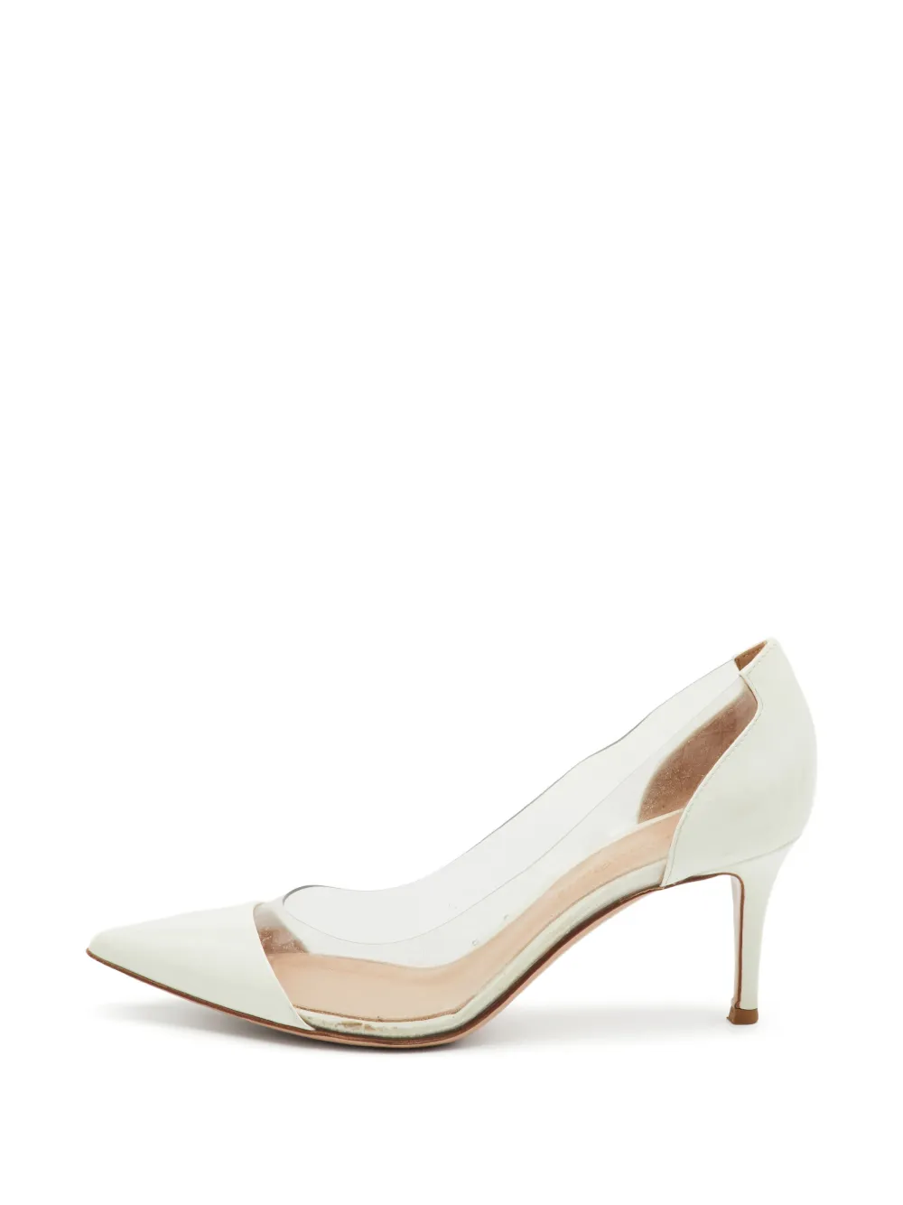 Gianvito Rossi Plexi pointed-toe pumps - Weiß