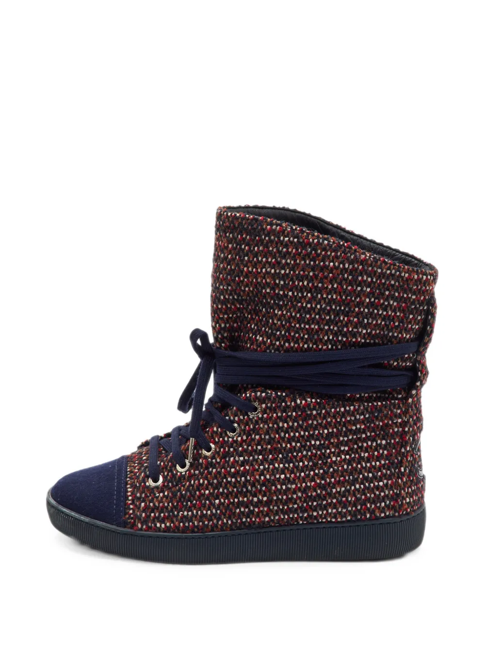 CHANEL Pre-Owned Interlocking CC lace-up sneakers - Rot