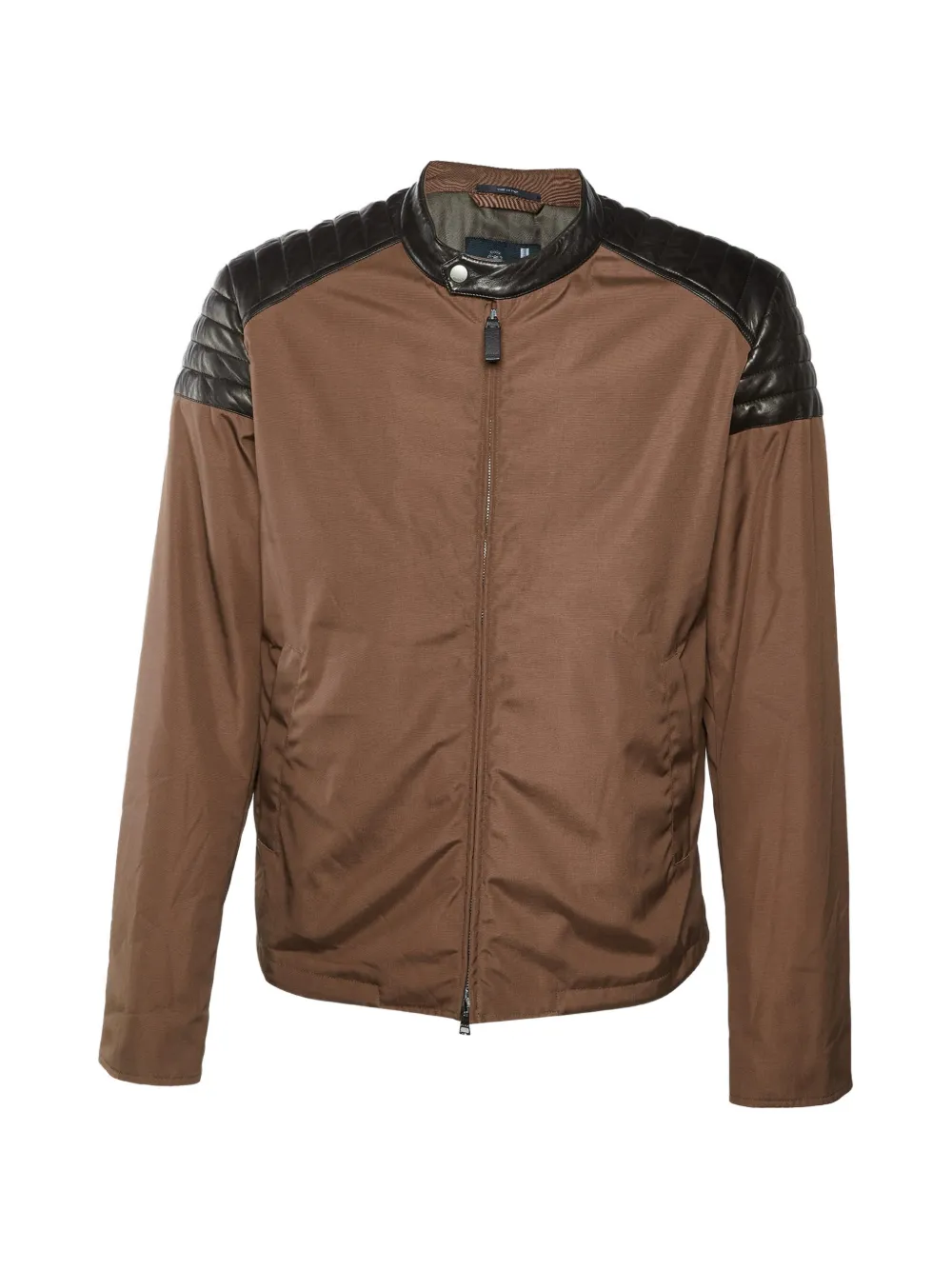 Gucci Pre-Owned band-collar zip-up jacket - Braun