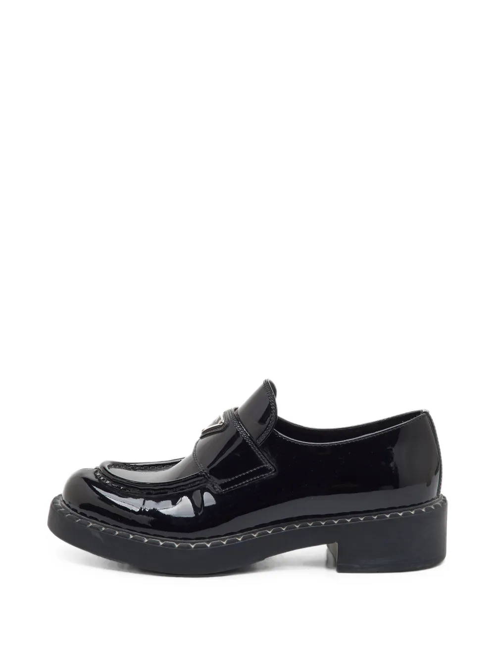 Prada Pre-Owned Triangle Logo platform loafers - Schwarz