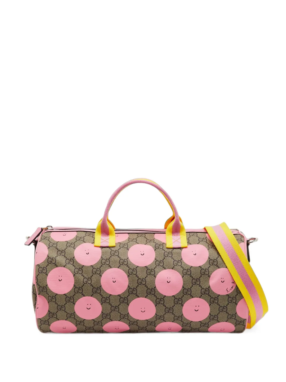 Gucci Pre-Owned GG Supreme Smile patterned duffle bag - Braun