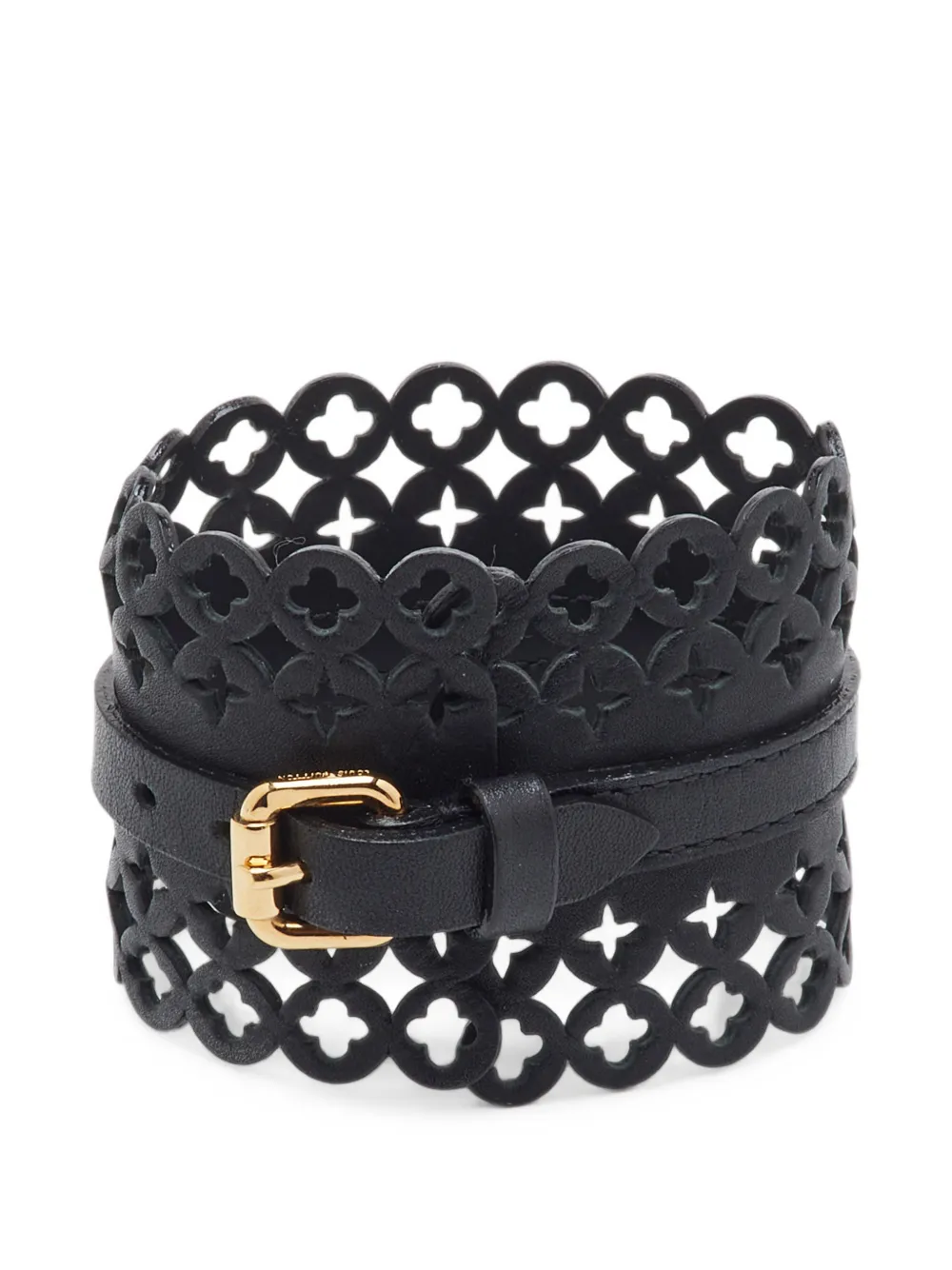 Louis Vuitton Pre-Owned Flower It cutout-details cuff bracelet - Nero