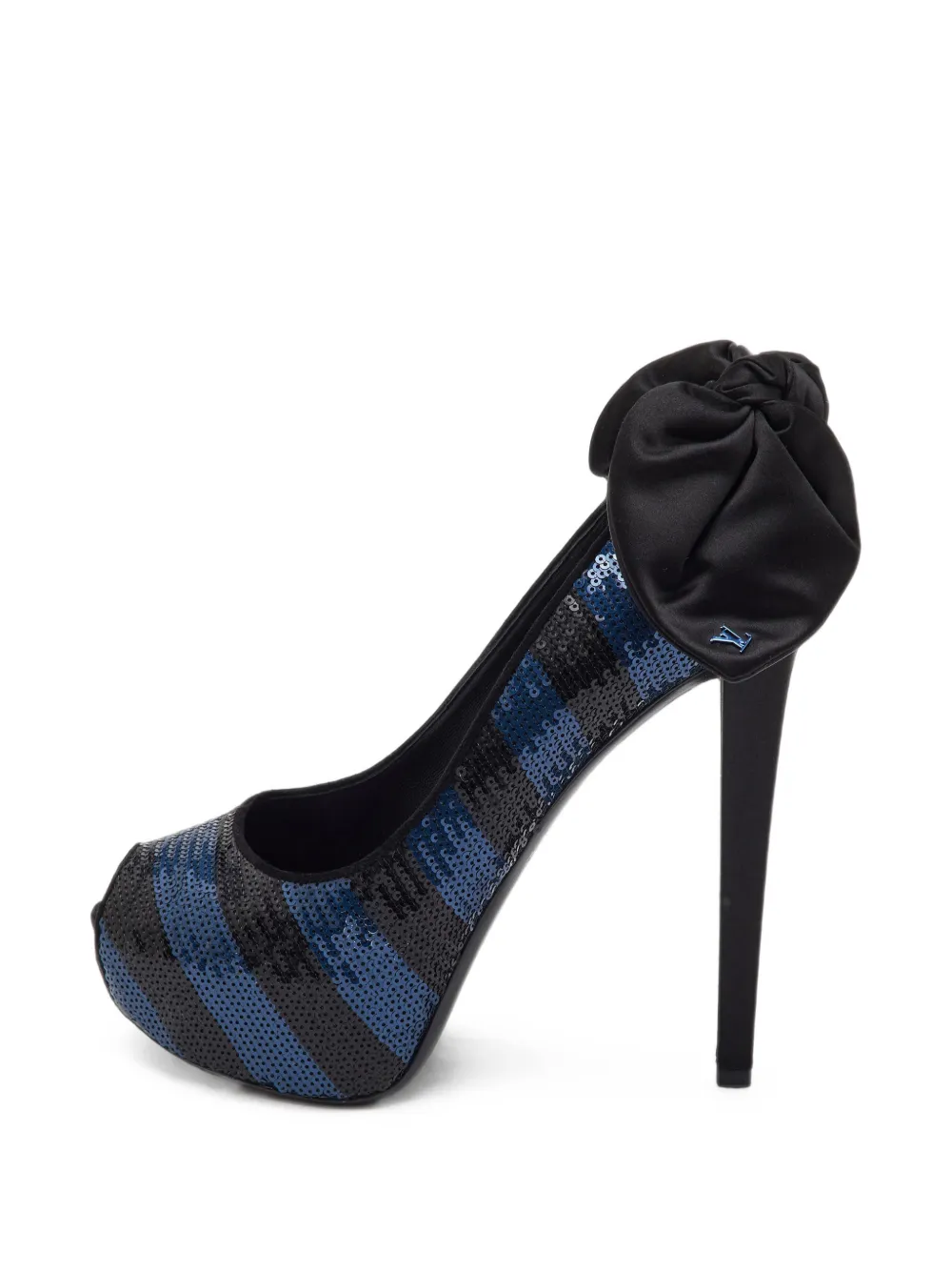 Louis Vuitton Pre-Owned sequin-embellished peep-toe sandals - Schwarz