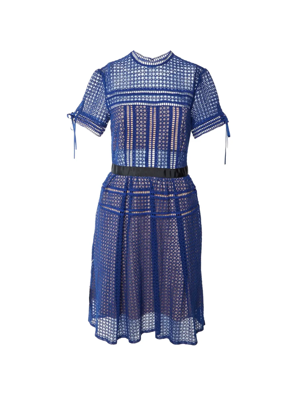 Self-Portrait Aurelia eyelet lace dress - Blau