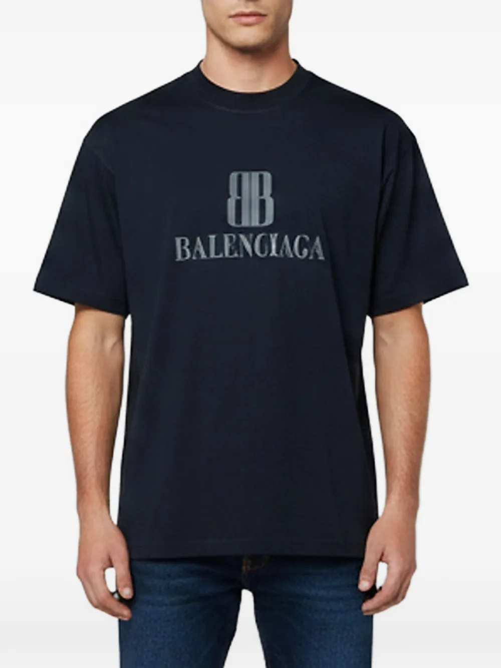 Balenciaga Pre-Owned logo-print T-shirt - Blau