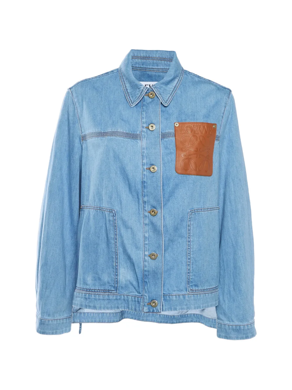 Loewe Pre-Owned Jeansjacke mit Knopfleiste - Blau