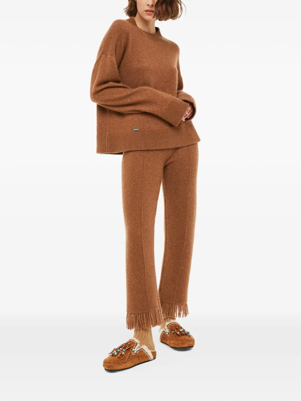 Alanui Finest crew-neck sweater Bruin