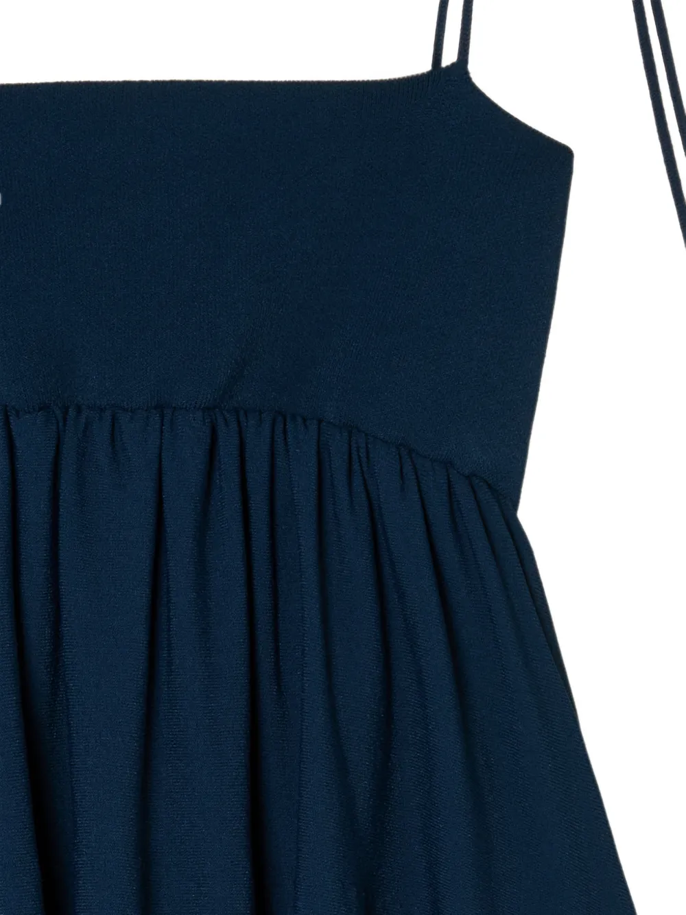 Alanui College Of Aloha mini-jurk met vierkante hals Blauw