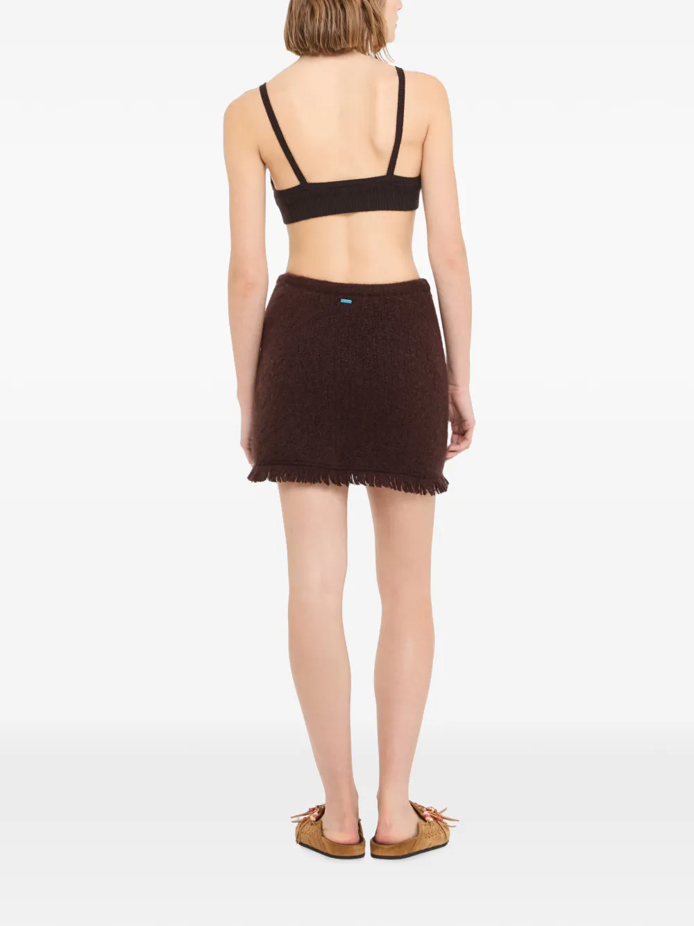 Alanui Mini-rok met franje Bruin