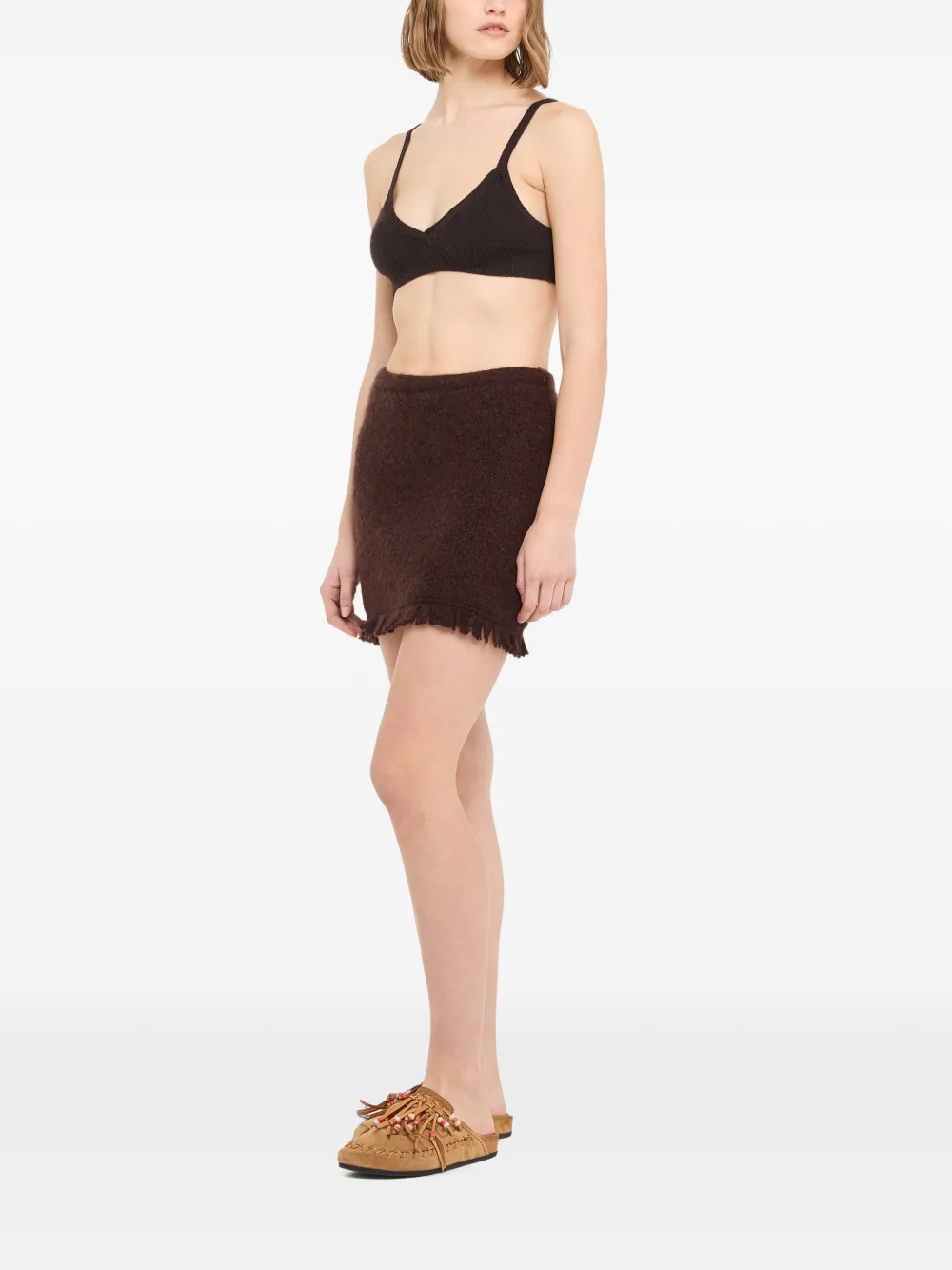 Alanui Mini-rok met franje Bruin