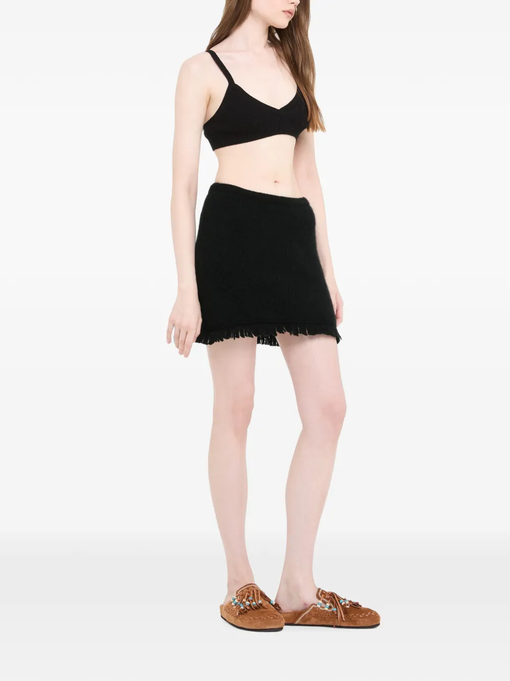 Alanui Mini-rok met franje Zwart