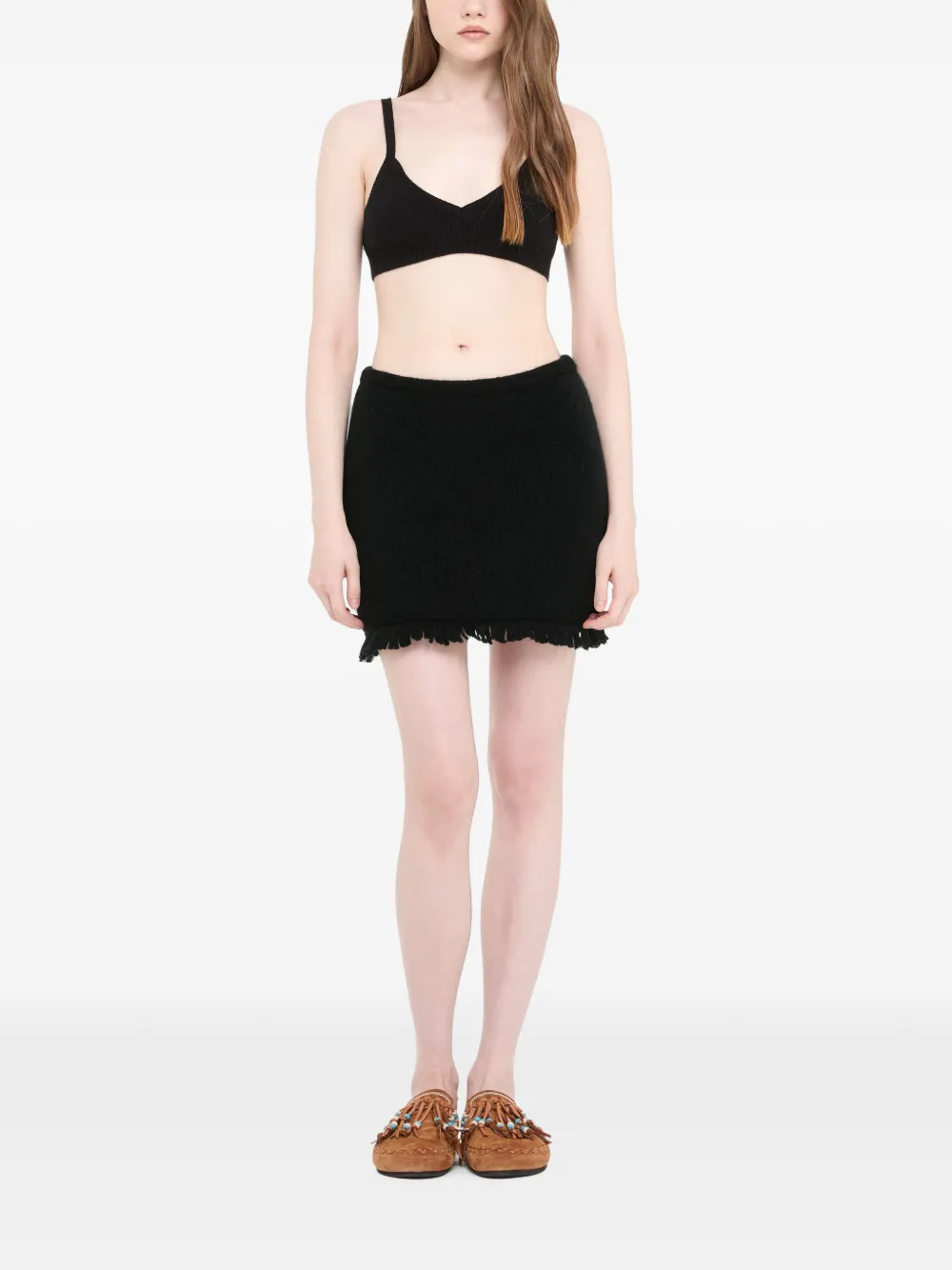 Alanui Mini-rok met franje Zwart