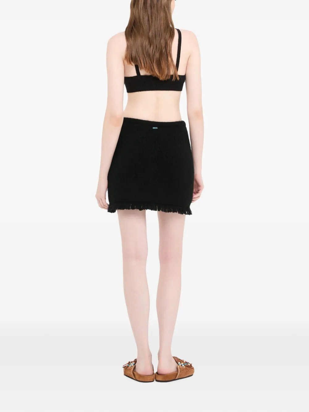 Alanui Mini-rok met franje Zwart